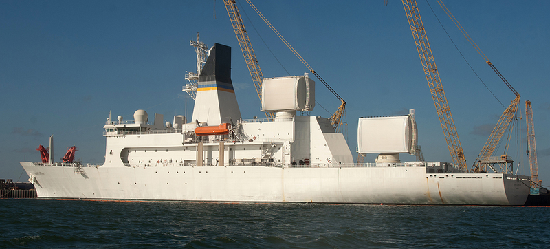 Illustration for article titled These Are The Wild Radar Ships That Make Missile Defense Possible
